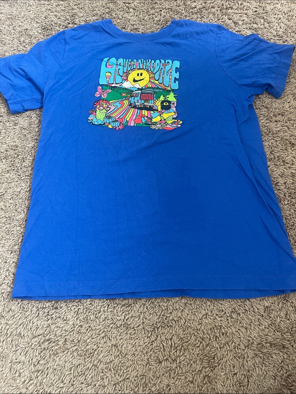 Nike Blue Kids Hawaiian Graphic Tee